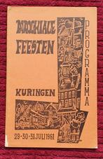 Parochiale Feesten te Kuringen 1961, Livres, Histoire & Politique, Utilisé, Envoi, 20e siècle ou après