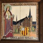 Tegeltableau met Heilige Dimphna Geel, Antiquités & Art, Enlèvement ou Envoi