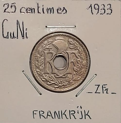 France 25 centimes 1933 (395), Timbres & Monnaies, Monnaies | Europe | Monnaies non-euro, Monnaie en vrac, France, Enlèvement ou Envoi