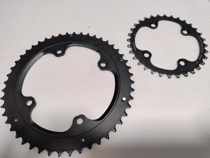 Campagnolo Super Record WRL 12s kettingbladen 32-48 1300km, Fietsen en Brommers, Fietsonderdelen, Gebruikt, Racefiets, Ophalen