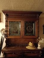 Meuble ancien avec ancien vitraux, Ophalen of Verzenden