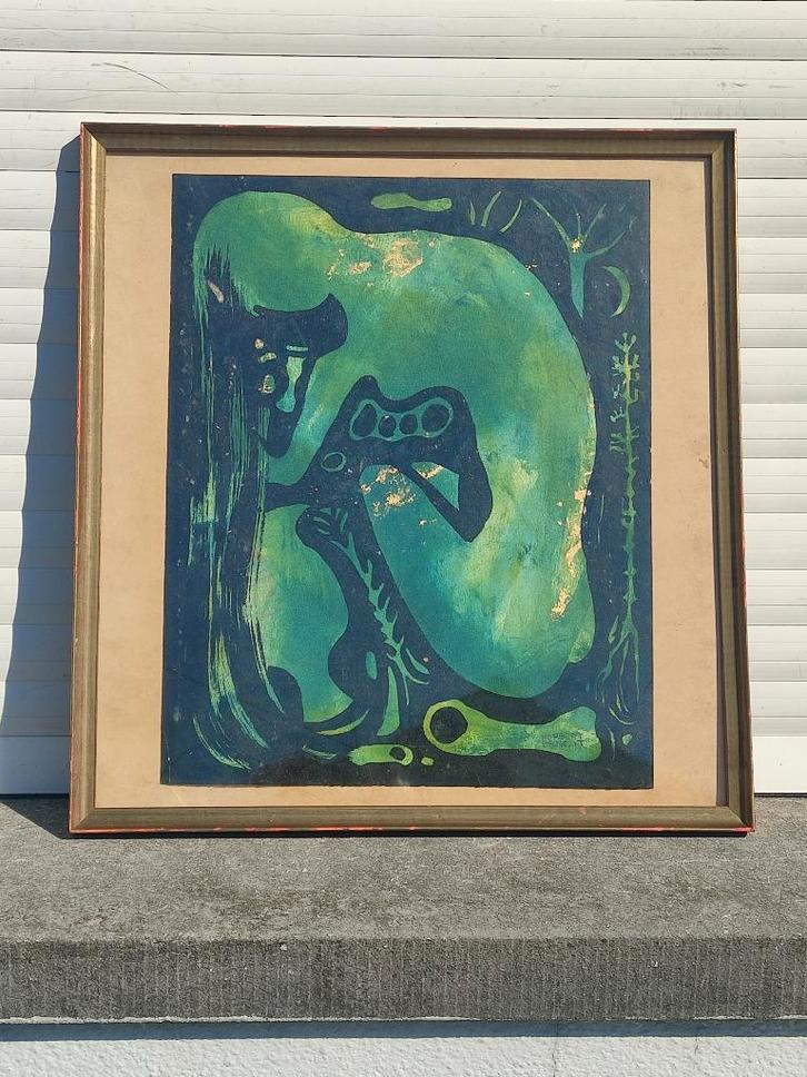 technique mixte signe norbert benoit, Antiquités & Art, Art | Peinture | Classique, Enlèvement ou Envoi