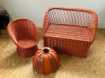 Oranje rieten woonkamer kinderkamer      beschikbaar voor biedingen