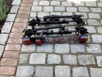 Fietsendrager voor trekhaak 2 fietsen, Support d'attelage, 2 vélos, Pneus larges, Comme neuf