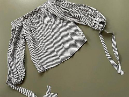 ZGAN wit/grijs gestreepte offshoulder blouse For All Mankind, Kleding | Dames, Blouses en Tunieken, Zo goed als nieuw, Maat 38/40 (M)