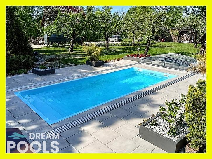 Polyester zwembad inbouw monoblock glasvezel zwembaden 8,5 m, Jardin & Terrasse, Accessoires de piscine, Neuf, Autres types, Enlèvement