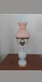 Vintage Engelse cottage-decorlamp opaline messing, Antiek en Kunst, Ophalen of Verzenden