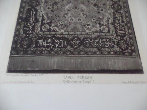 Aquatint Photo Tapis Persan A. Goupil Boussod Valadon & Cie, Antiek en Kunst, Kunst | Niet-Westerse kunst, Ophalen of Verzenden