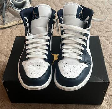 Nike Air Jordan 1 White Gold Obsidian, Neuf, Enlèvement, Bleu, Nike air Jordan