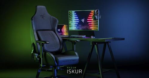 razer iskur (refurbished), Maison & Meubles, Chaises de bureau, Comme neuf, Chaise de bureau, Noir, Ergonomique, Chaise de bureau de gaming