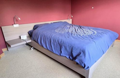 slaapkamer - dubbelbed (160cm) - kleerkast - comode, Huis en Inrichting, Slaapkamer | Complete slaapkamers, Gebruikt, Tweepersoons