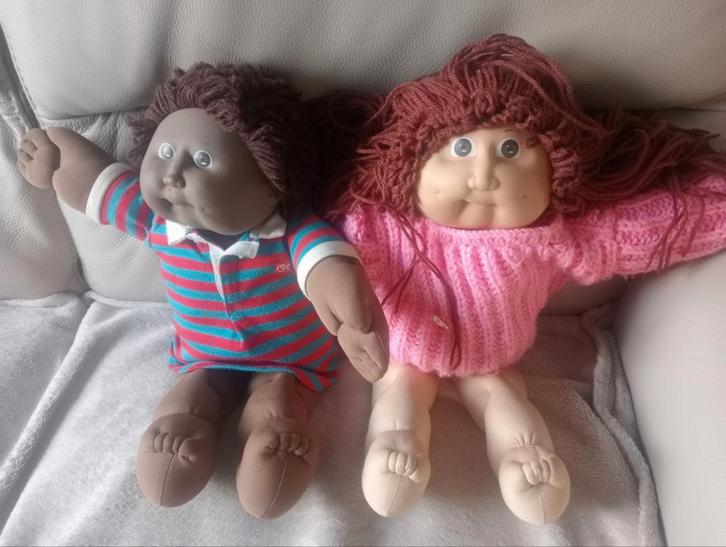 Lot de 2 poupées Vintage Cabbage Patch, Collections, Poupées, Utilisé, Poupée, Enlèvement ou Envoi