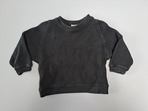 Mt 86 Donkergrijs fijn gebreid truitje, Kinderen en Baby's, Babykleding | Maat 86, Zo goed als nieuw, Jongetje of Meisje, Truitje of Vestje