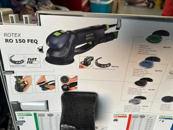 Festool rotex 150FEQ inclusief schuurpapier met koffer, Enlèvement, Comme neuf