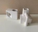 2 witte prachtige 70s design keramische decoratieve items, Ophalen of Verzenden, Zo goed als nieuw