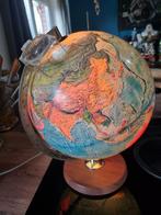 Très ancienne mappemonde lumineuse-diam 30cm hauteur 40cm