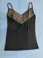 zwart topje m. 7 of m. 36, is volledig zwart, Kleding | Dames, Topjes, Ophalen of Verzenden, Zo goed als nieuw, Zwart