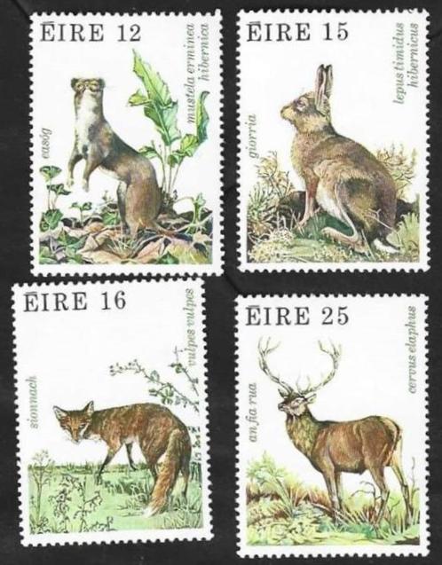 4 Postzegels Ierland 1980 Wilde dieren, Postzegels en Munten, Postzegels | Thematische zegels, Postfris, Dier of Natuur, Ophalen of Verzenden