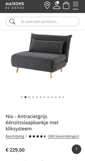 Slaapbank 1 persoon uit maisons du monde beschikbaar voor biedingen
