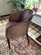 Smokey Leather Tub Chairs, Ophalen, Zo goed als nieuw