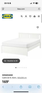 Songesand wit bed 160200, Huis en Inrichting, Slaapkamer | Bedden, Ophalen, Gebruikt, Wit
