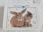 Puzzel - schattige vrienden - 1000 stukjes, Ophalen of Verzenden, 500 t/m 1500 stukjes, Zo goed als nieuw, Legpuzzel