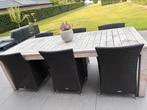 Wicker Luxery lounge tuinset te koop, Ophalen, Eettafel, 6 zitplaatsen, Wicker