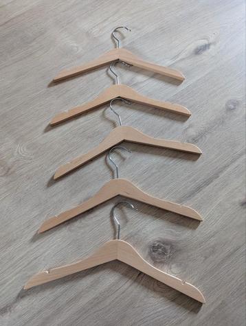 5 houten kleerhangers kapstokken, Enlèvement ou Envoi, Utilisé