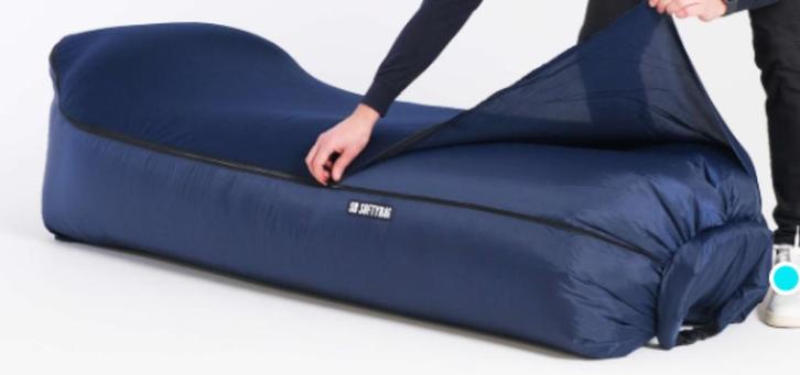 SOFTYBAG Original, luchtbed met beschermhoes, blauw: NIEUW, Caravans en Kamperen, Luchtbedden, Nieuw, 1-persoons, Ophalen