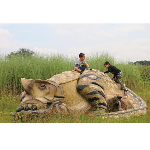 Ankylosaurus endormi — Statue de dinosaure Longueur 367 cm, Collections, Collections Animaux, Neuf, Enlèvement ou Envoi