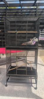 Cage double, Enlèvement, Comme neuf, Métal, Cage à oiseaux