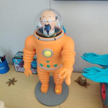 Figurine Tournesol St emett - 60 cm de haut, Enlèvement ou Envoi, Tintin, Utilisé, Statue ou Figurine