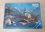 RAVENSBURGER - puzzel sneeuwlandschap in de bergen, Enlèvement ou Envoi, 500 à 1500 pièces, Utilisé, Puzzle