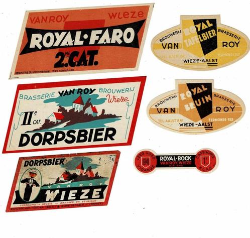 Oude bieretiketten van "VAN ROY", Verzamelen, Biermerken, Nieuw, Overige typen, Overige merken, Verzenden