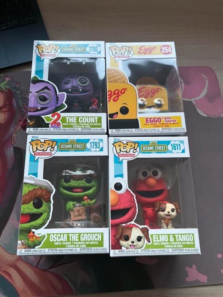 Funko Pop Sesame Street The Count Oscar Elmo & Eggo Toaster, Verzamelen, Poppetjes en Figuurtjes, Ophalen of Verzenden