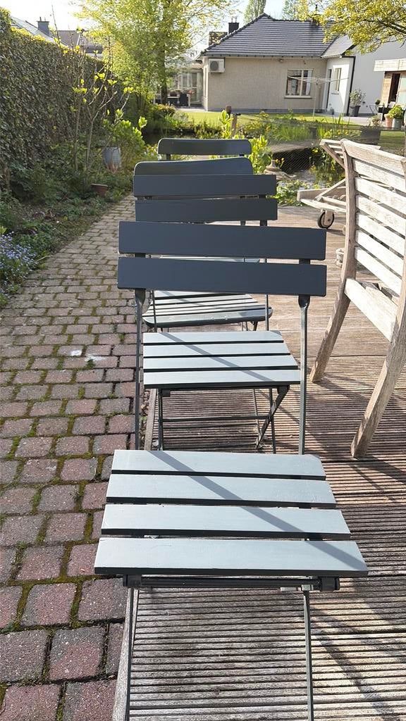 Tuin stoelen retro, Tuin en Terras, Ophalen, Zo goed als nieuw, Inklapbaar