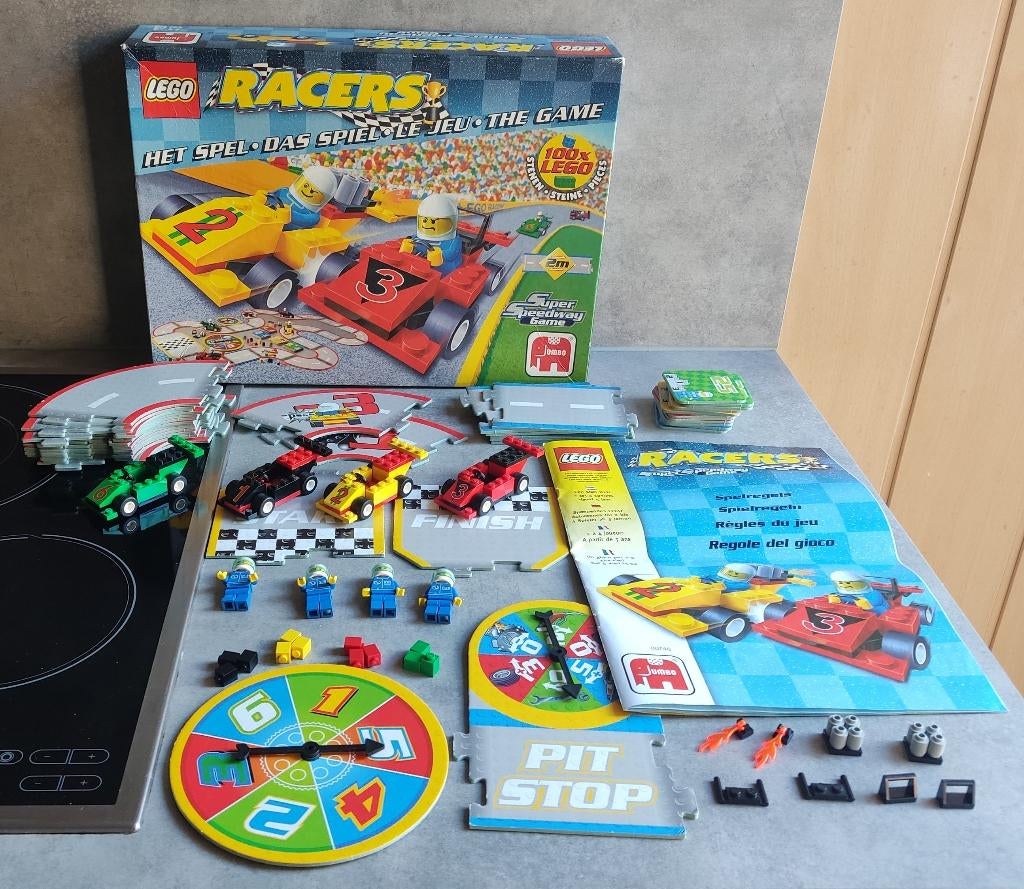 lego racers super speedway gezelschapsspel jumbo, Gebruikt, Lego, Ophalen of Verzenden, Compleet