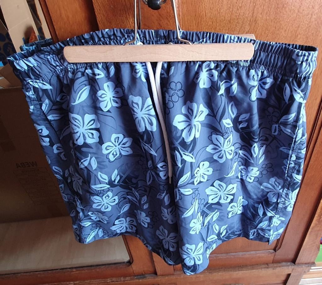 Set 2 Heren Zwembroeken XXL (Blauw/Rood) + Zwembril Nabaiji, Blauw, Overige maten, Ophalen of Verzenden, Zwemshort