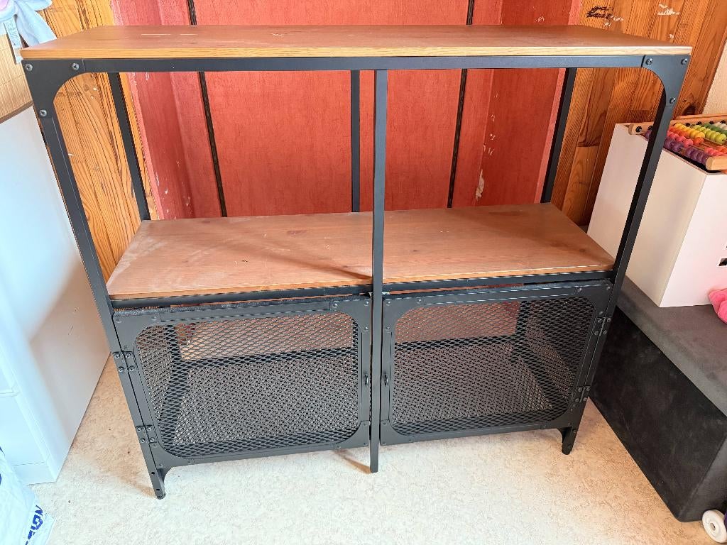 Ensemble IKEA - Etagère - Banc TV et table basse, Huis en Inrichting, Zetels | Complete zithoeken, Zo goed als nieuw, Hout, Metaal