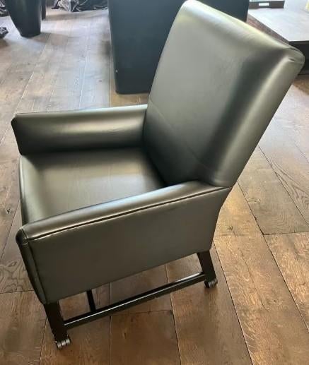 stoel, Huis en Inrichting, Stoelen, Ophalen, Twee, Zwart, Leer