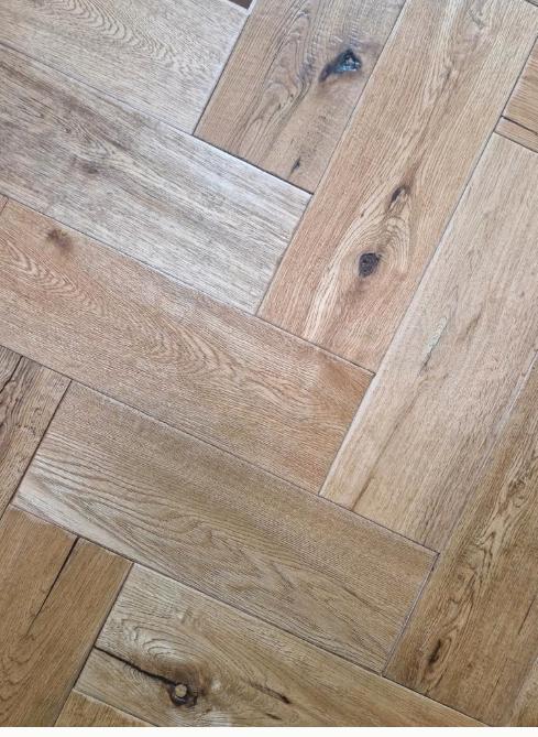 PARQUET À CHEVRONS EN CHÊNE VÉRITABLE, SOLS PRÊTS À POSER, Enlèvement, Bois