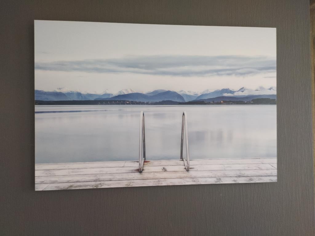 Cadre "YELLOW KORNER" 90 x 60 cm  Valeur neuf 720 €, Enlèvement