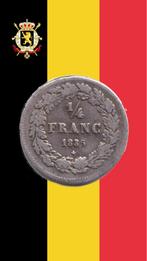 1/4 franc 1835 - Léopold I, Timbres & Monnaies, Monnaies | Belgique, Monnaie en vrac, Argent, Argent, Envoi