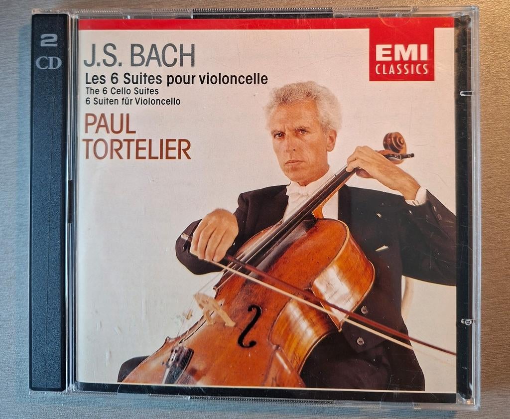 2cd. Bach. The 6 cello suites. (EMI, Tortelier)., Ophalen of Verzenden