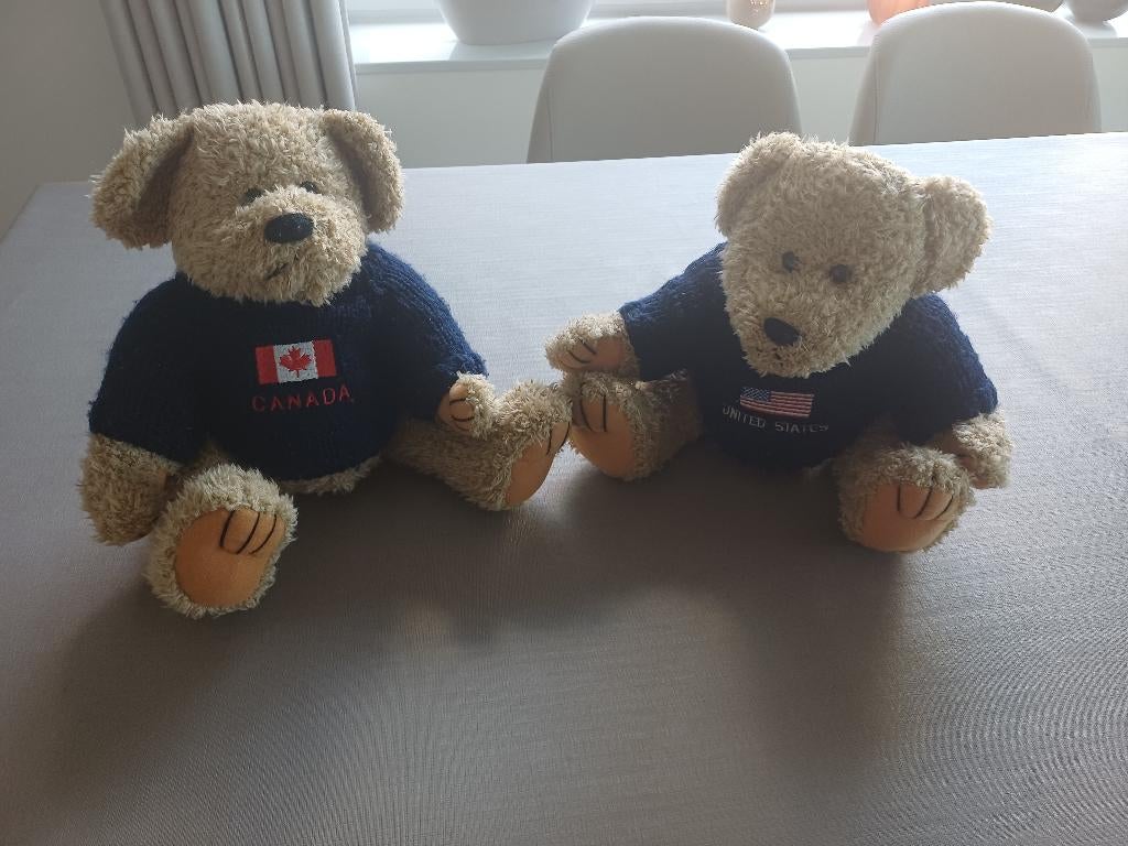 2 ours en peluche (6€ chacun), Comme neuf, Ours, Beige, Enlèvement