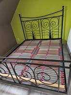 Zwart metalen bed ikea noresund 160cm, Ophalen, Zo goed als nieuw, Zwart