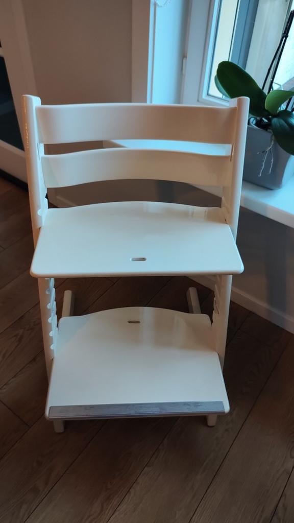 Stokke Triptrap kinderstoel, verstelbaar,wit,  goede staat!., Kinderen en Baby's, Ophalen