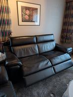 Bruine lederen salon, Huis en Inrichting, Ophalen