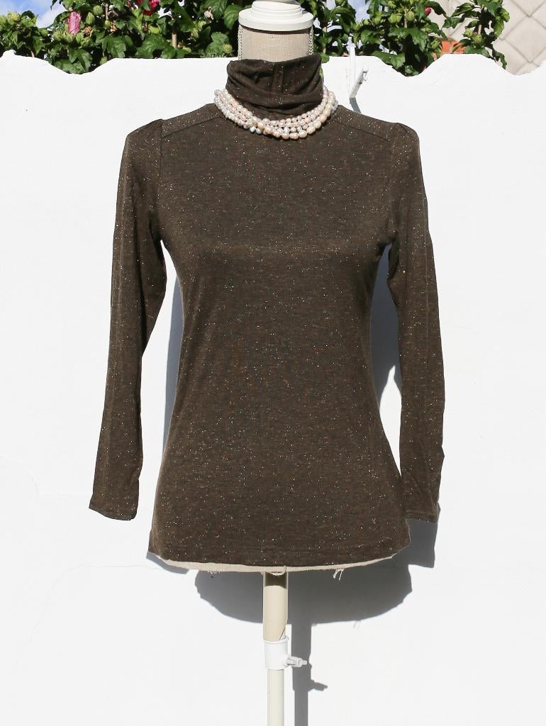 Col roulé brillant Virginie Castaway M, Vêtements | Femmes, Blouses & Tuniques, Comme neuf, Taille 38/40 (M), Enlèvement ou Envoi