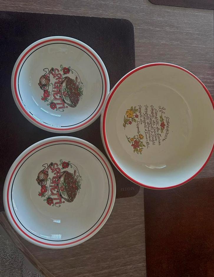 Ensemble de bols à spaghettis vintage (3 pièces), Antiquités & Art, Antiquités | Assiettes décoratives & Carrelages, Enlèvement